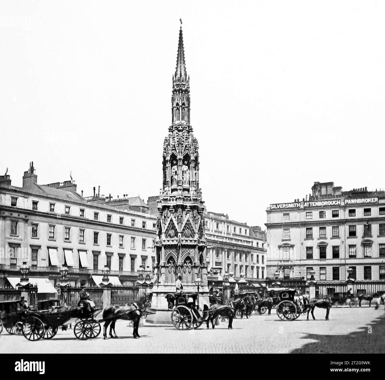 Eleanor Cross, Charing Cross, London, viktorianische Zeit Stockfoto