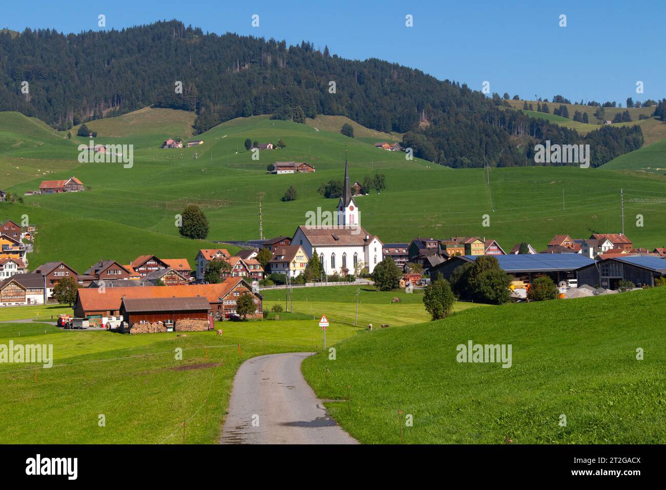 Dorf Gonten, Appenzellerland, Schweiz Stockfoto