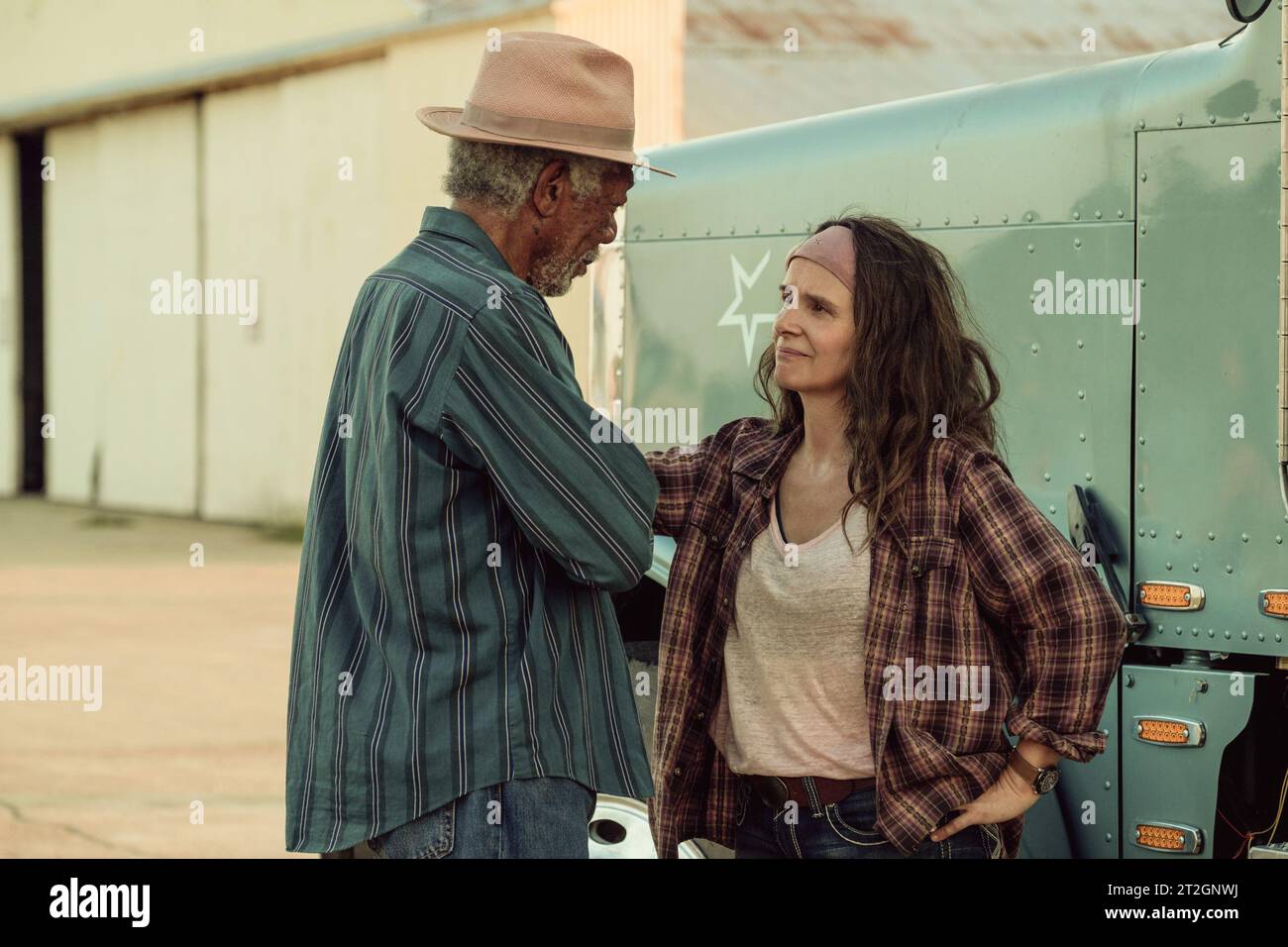 Paradise Highway Morgan Freeman & Juliette Binoche Stockfoto