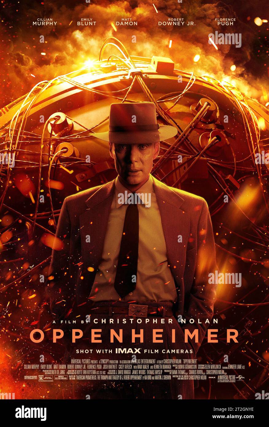 Oppenheimer Cillian Murphy Poster Stockfoto