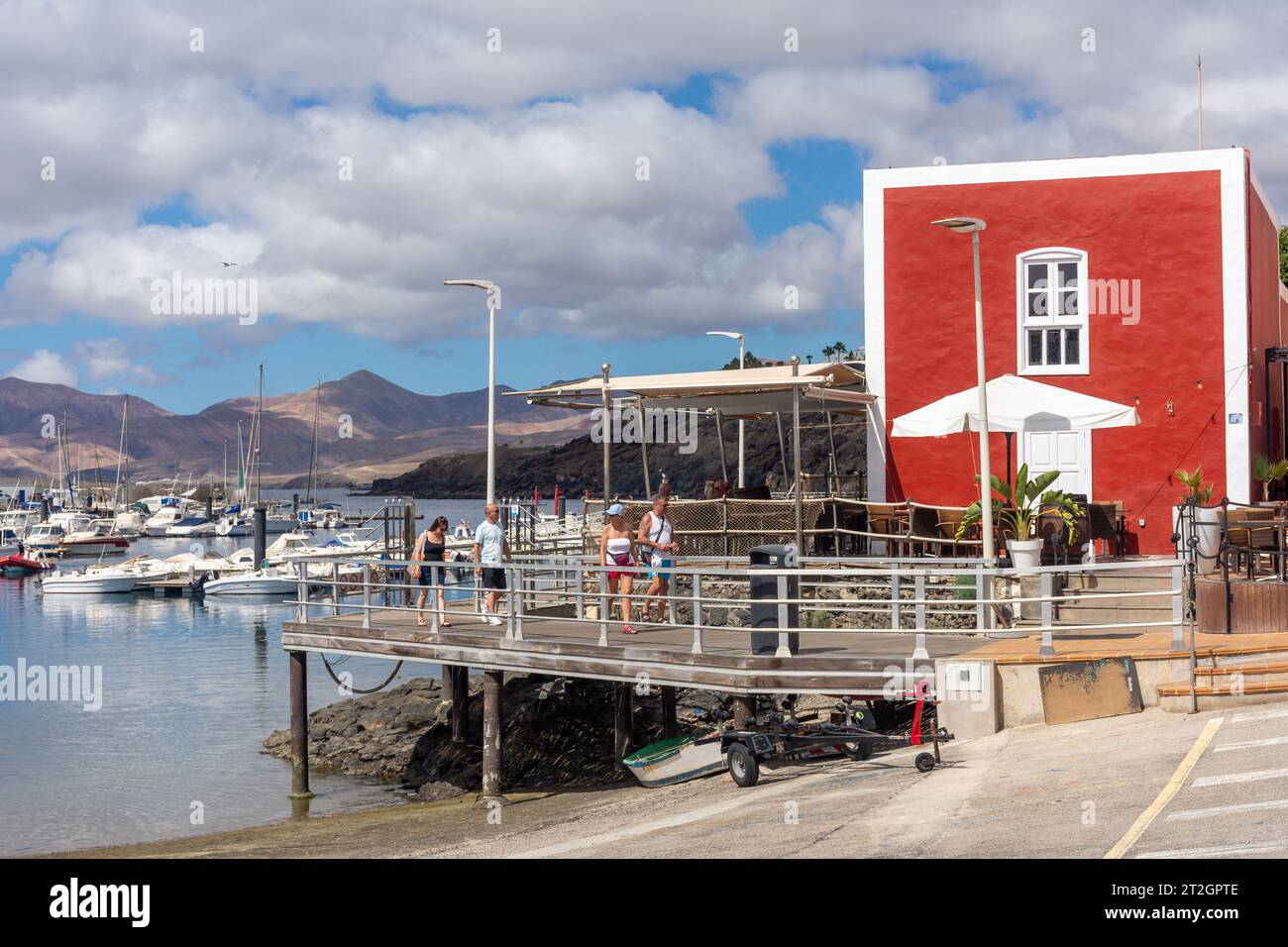 Hafenblick, Altstadt, Puerto del Carmen, Lanzarote, Kanarische Inseln, Königreich Spanien Stockfoto