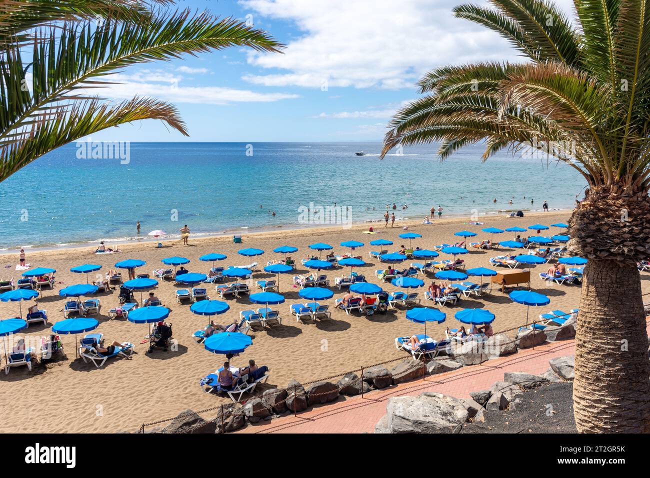 Playa Grande, Puerto del Carmen, Lanzarote, Kanarische Inseln, Königreich Spanien Stockfoto