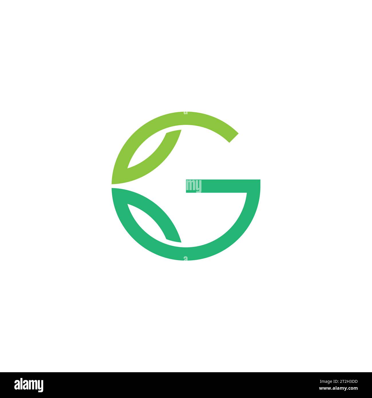 G-Logo, G-Monogramm, erstes G-Blatt-Logo, G-Blatt-Logo, Symbol, Vektor Stock Vektor