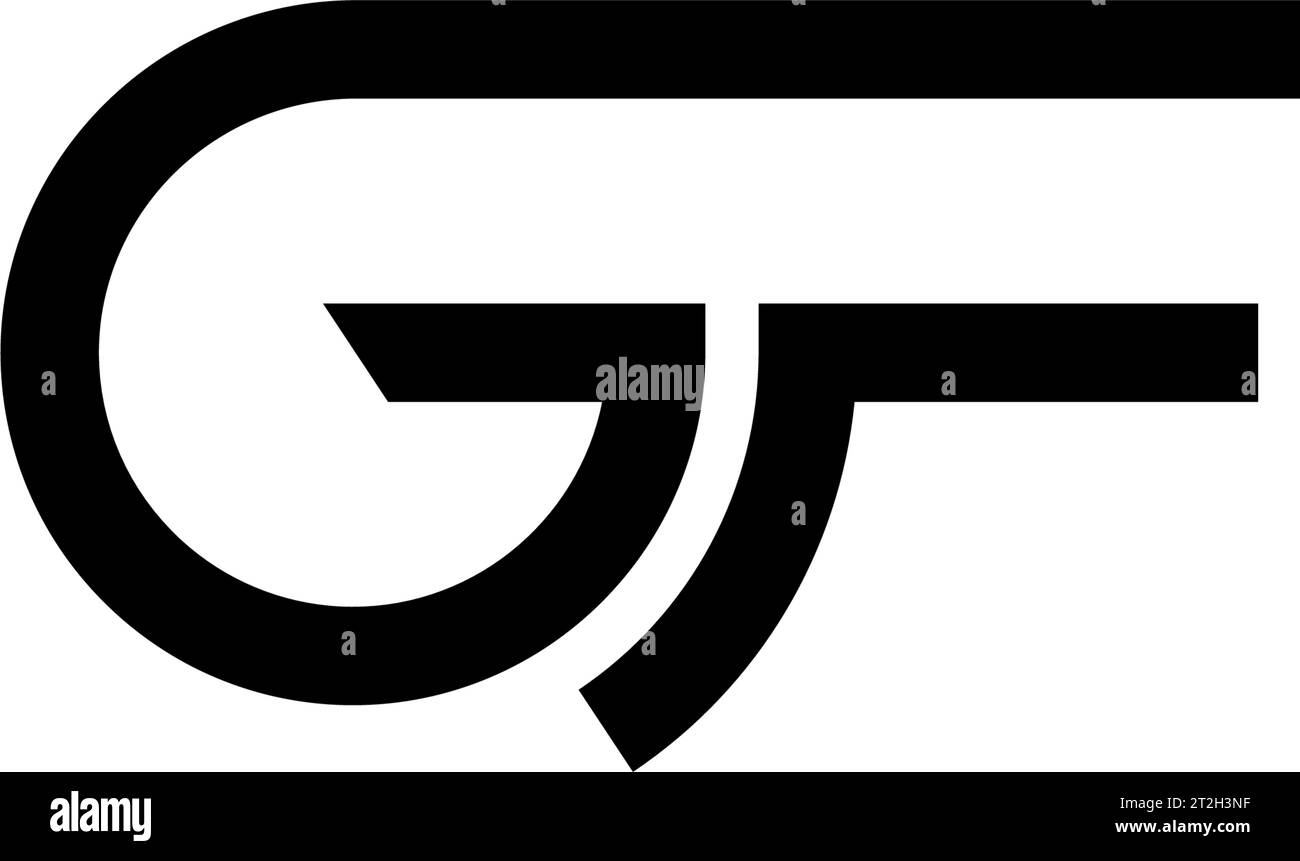 GF-Logo, GF-Monogramm, erstes GF-Logo, Letter GF-Logo, Symbol, Vektor Stock Vektor