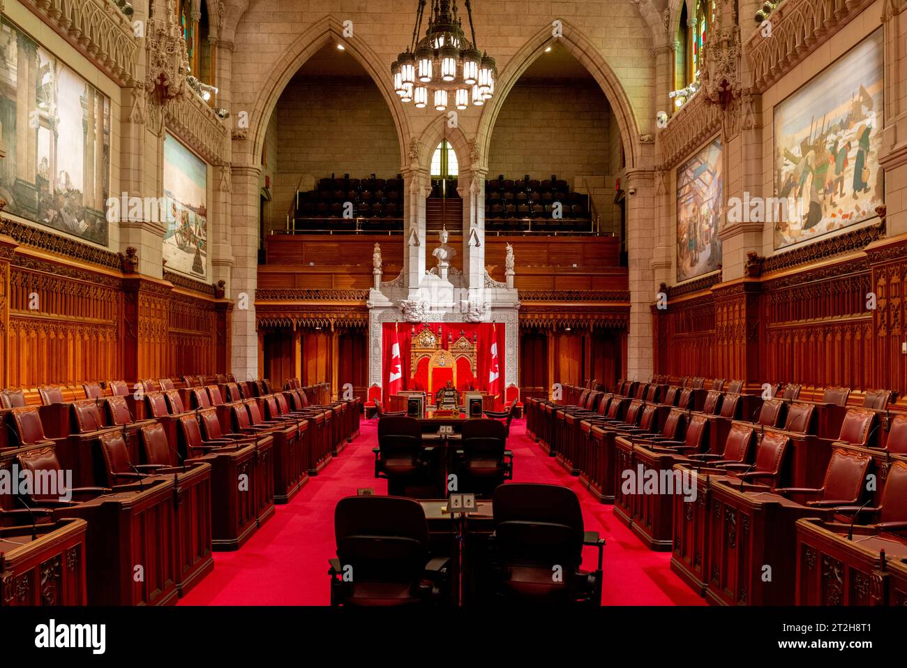 Der Senat im kanadischen Parlament. Ottawa, Ontario, Kanada Stockfoto