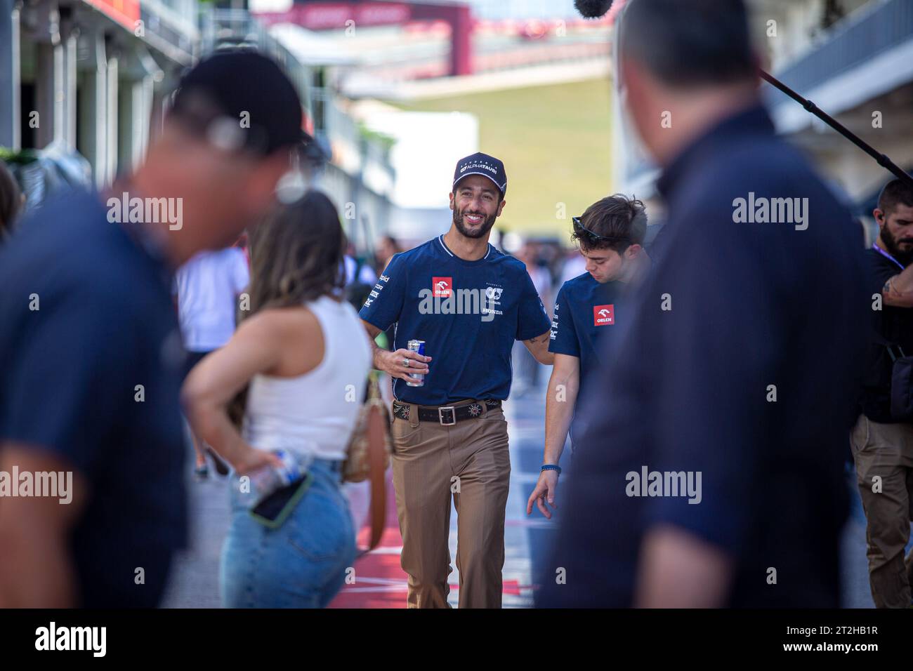 Daniel Ricciardo (aus) Alpha Tauri AT04 während der FORMEL 1 LENOVO UNITED STATES GRAND PRIX 2023 - 19. Oktober bis 22. Oktober 2023 Circuit of Americas, Austin, Texa Stockfoto