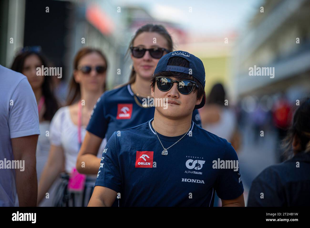 Yuki Tsunoda (JAP) Alpha Tauri AT04 während der FORMEL 1 LENOVO UNITED STATES GRAND PRIX 2023 - 19. Okt. bis 22. Okt. 2023 Circuit of Americas, Austin, Texas, U Stockfoto