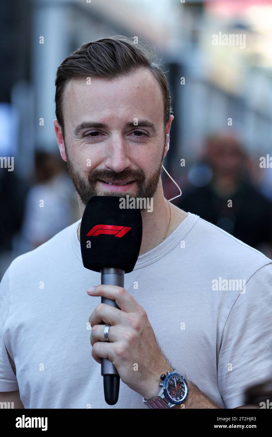 Austin, USA. Oktober 2023. James Hinchcliffe (CDN) IndyCar-Treiber. Formel-1-Weltmeisterschaft, Rd 19, Grand Prix der Vereinigten Staaten, Donnerstag, 19. Oktober 2023. Circuit of the Americas, Austin, Texas, USA. Quelle: James Moy/Alamy Live News Stockfoto