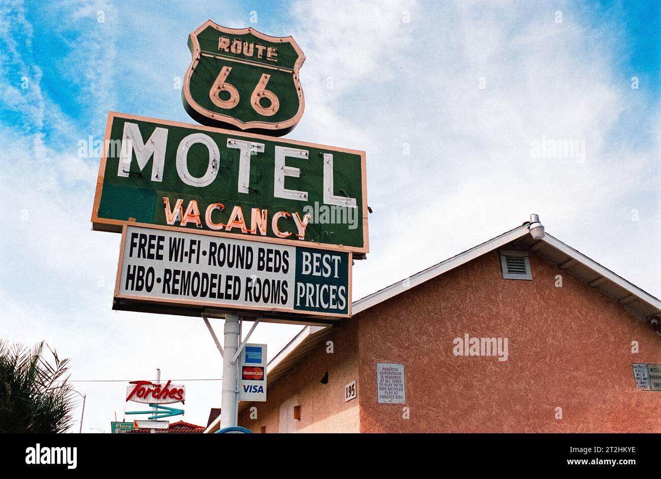 Route 66 Motel, Barstow, Kalifornien Stockfoto