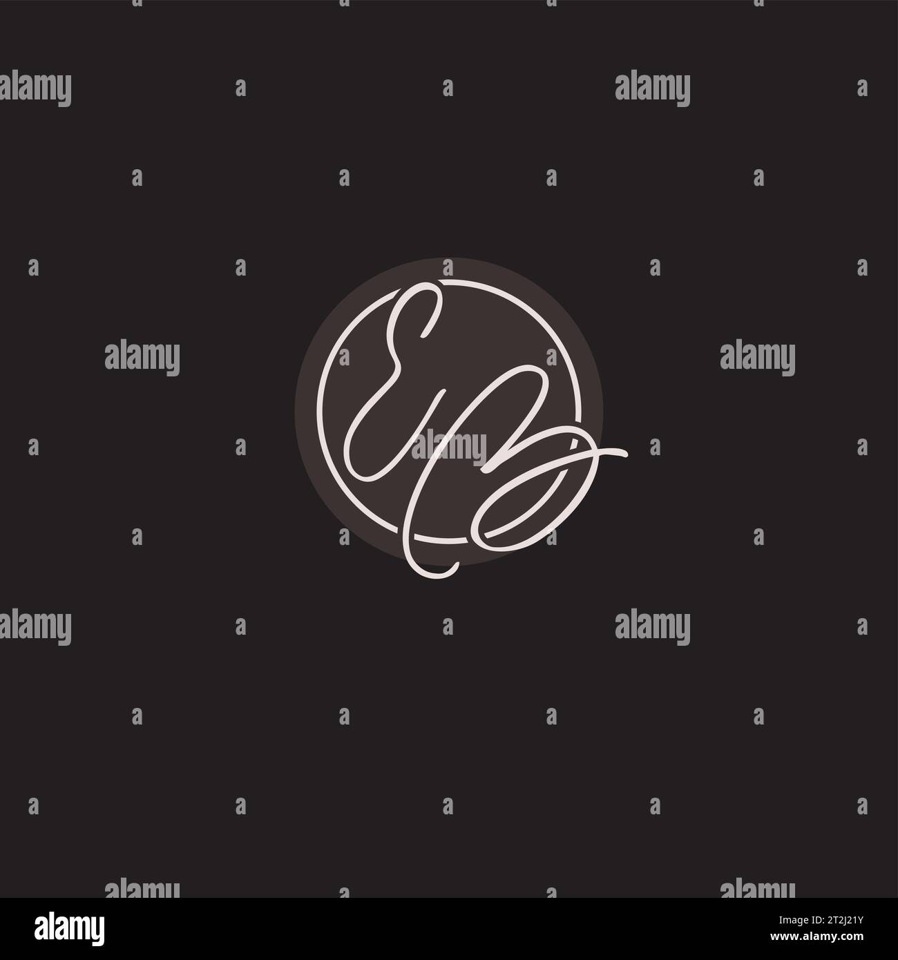 Initialen EB-Logo-Monogramm mit einfacher kreisförmiger Vektorgrafik Stock Vektor