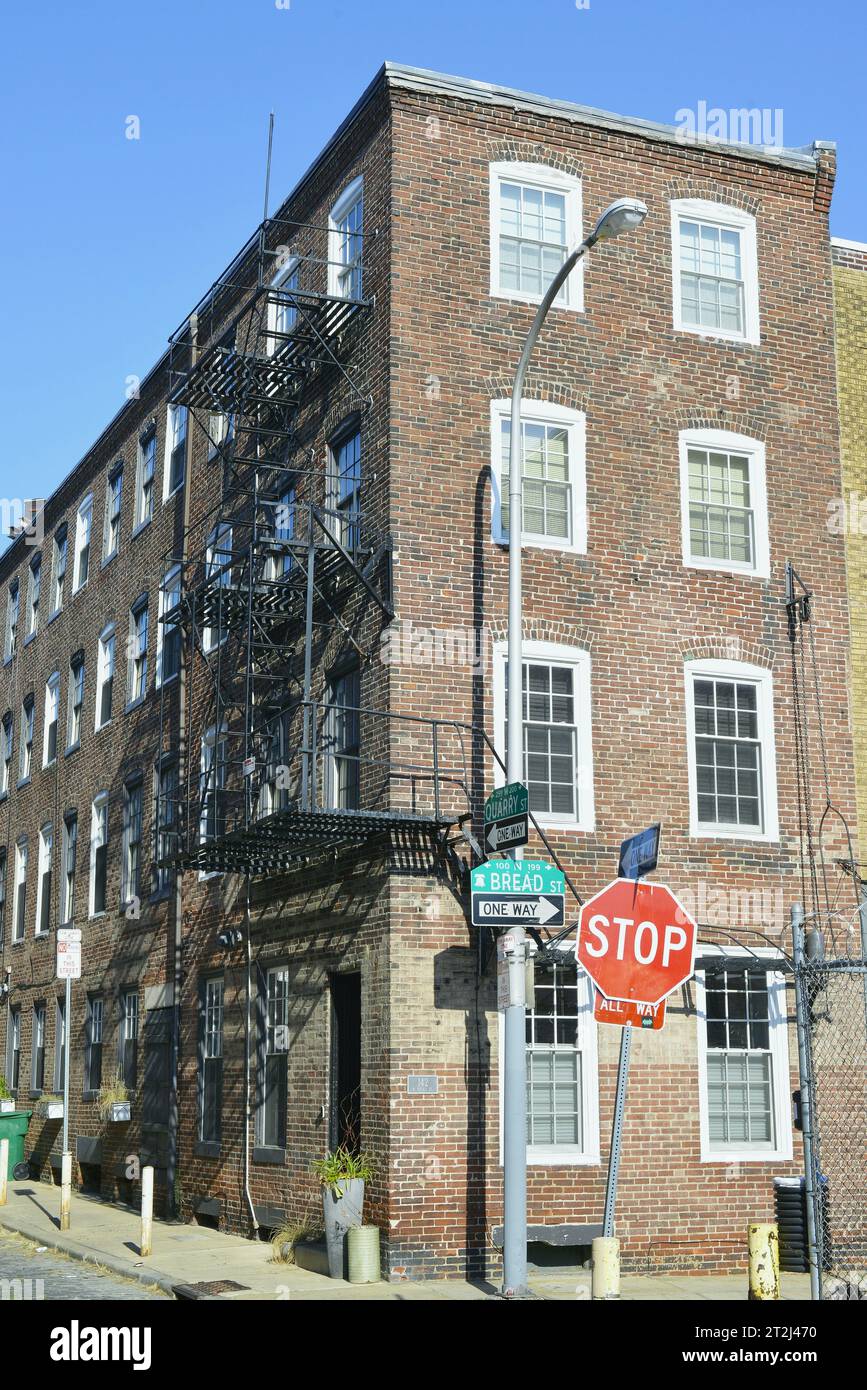 Verschiedene alte Gebäude in Downtown Philadelphia, Pennsylvania, USA Stockfoto