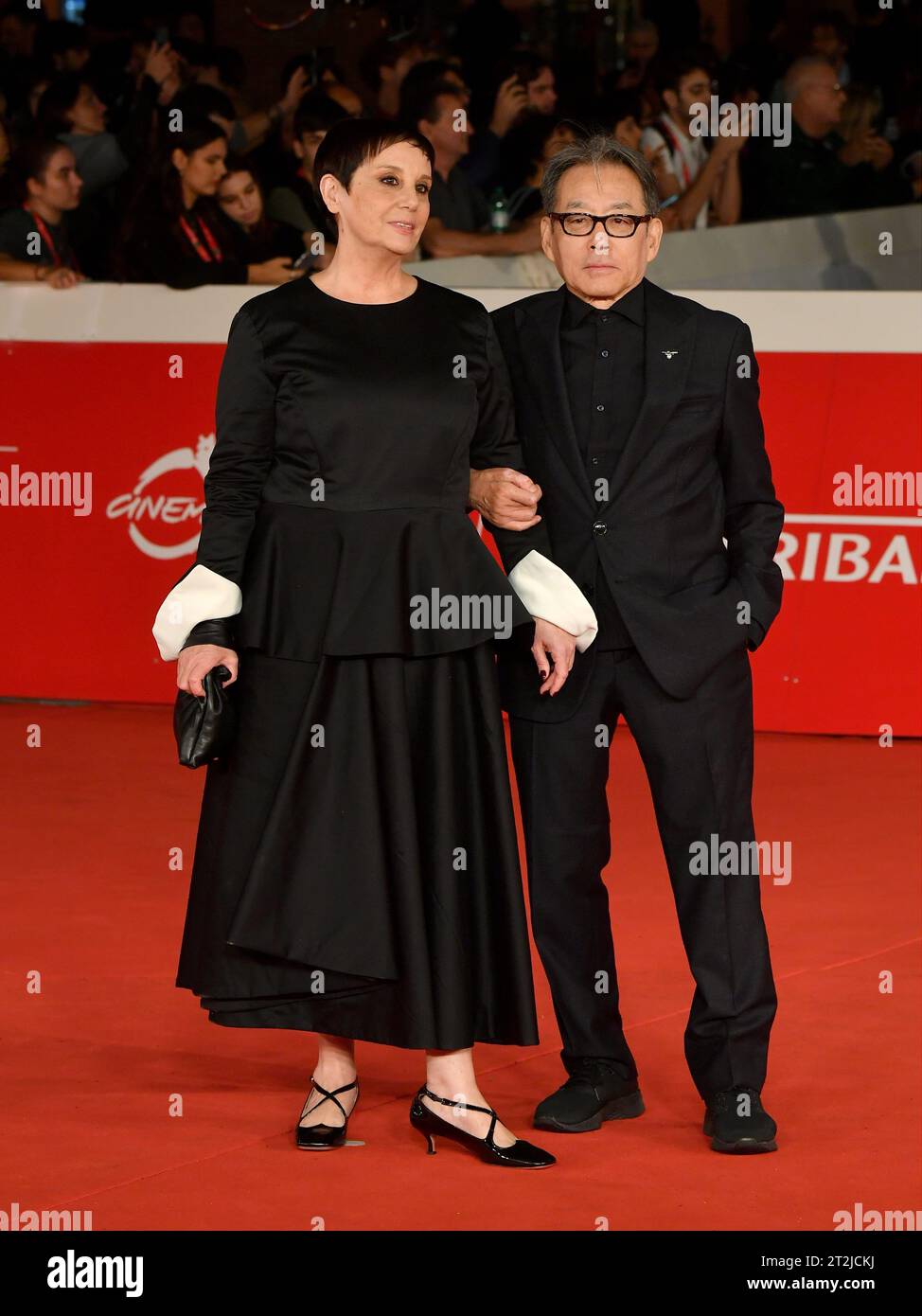 Rom, Italien. Oktober 2023. Rome Film Fest 2023. Filmfestival In Rom. Roter Teppichfilm meine Haare weh. Bild: Roberta Torre und Shigeru Umebayashi Credit: Independent Photo Agency/Alamy Live News Stockfoto