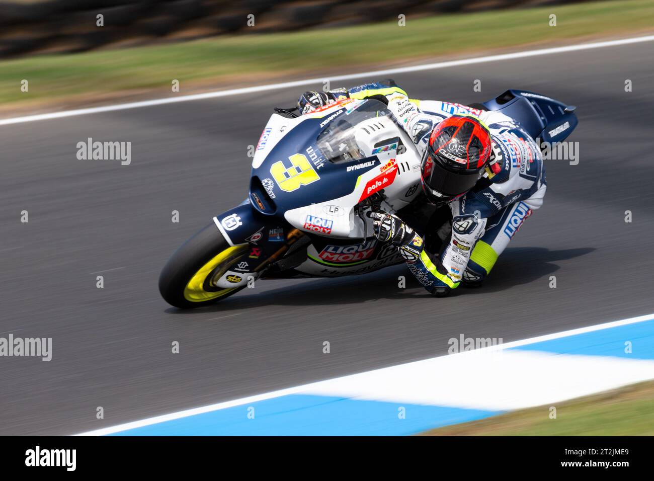 Melbourne, Australien, 20. Oktober 2023. TULOVIC Lukas (LTul) von GER auf dem Liqui Moly Husqvarna Intact GP KALEX während der australischen MotoGP auf dem Phillip Island Grand Prix Circuit am 20. Oktober 2023 in Melbourne, Australien. Quelle: Dave Hewison/Speed Media/Alamy Live News Stockfoto