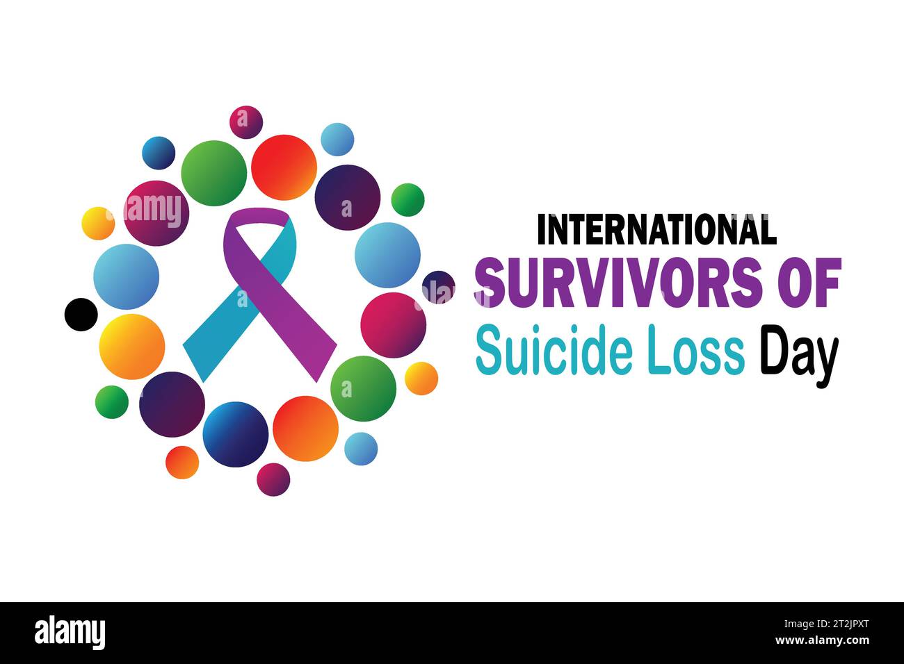 Internationale Überlebende des Suizidverlusttages. Vektorabbildung. Geeignet für Grußkarten, Poster und Banner Stock Vektor