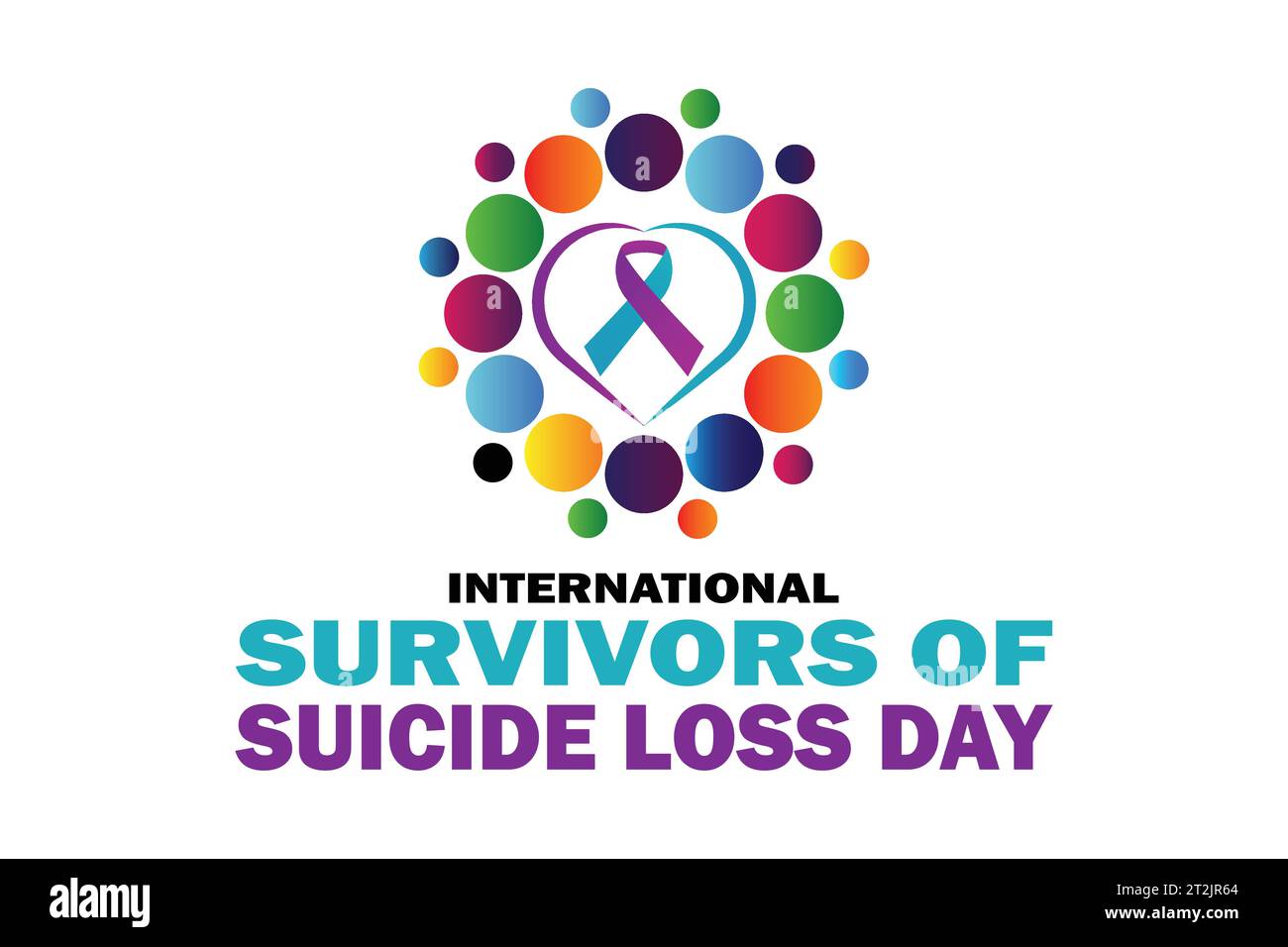 Internationale Überlebende des Suizidverlusttages Vektorillustration. Geeignet für Grußkarten, Poster und Banner Stock Vektor