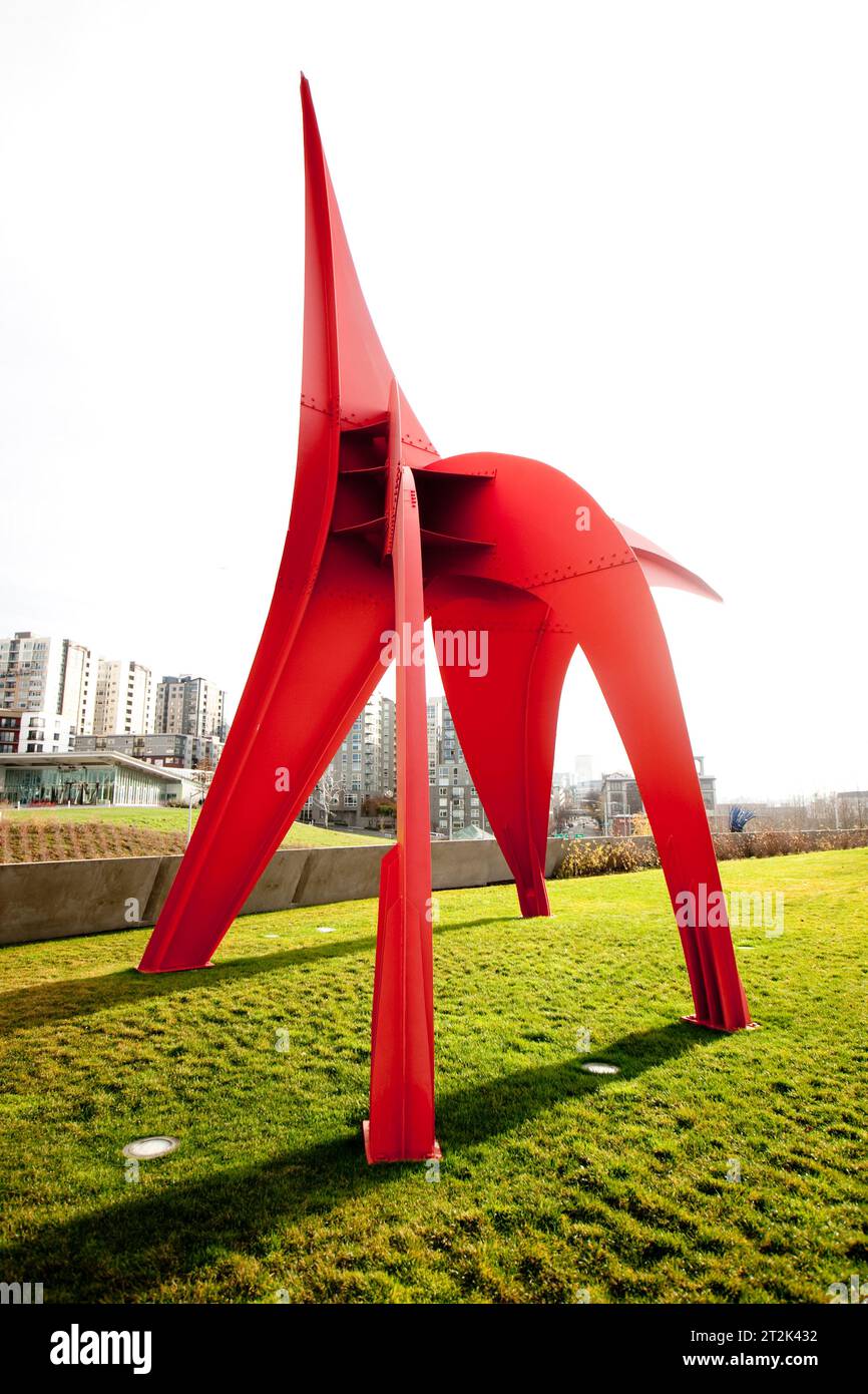 Der „Adler“ im Olympischen Skulpturenpark. Stockfoto