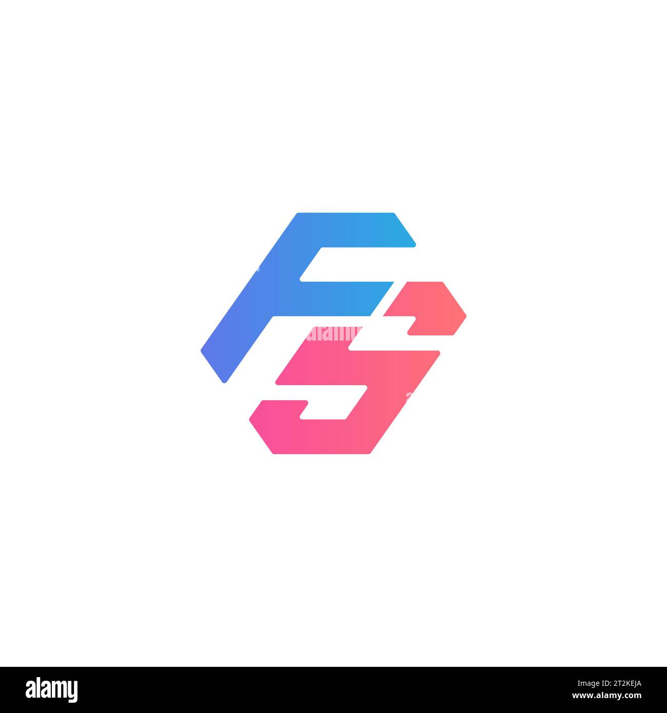 FS-Logo, FS-Monogramm, ursprüngliches FS-Logo, Letter FS-Logo, Symbol, Vektor Stock Vektor
