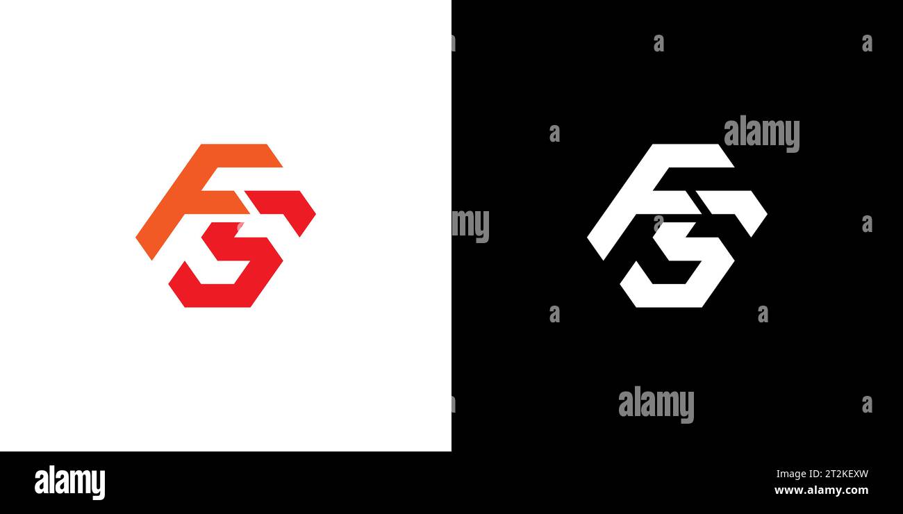 FS-Logo, FS-Monogramm, ursprüngliches FS-Logo, Letter FS-Logo, Symbol, Vektor Stock Vektor