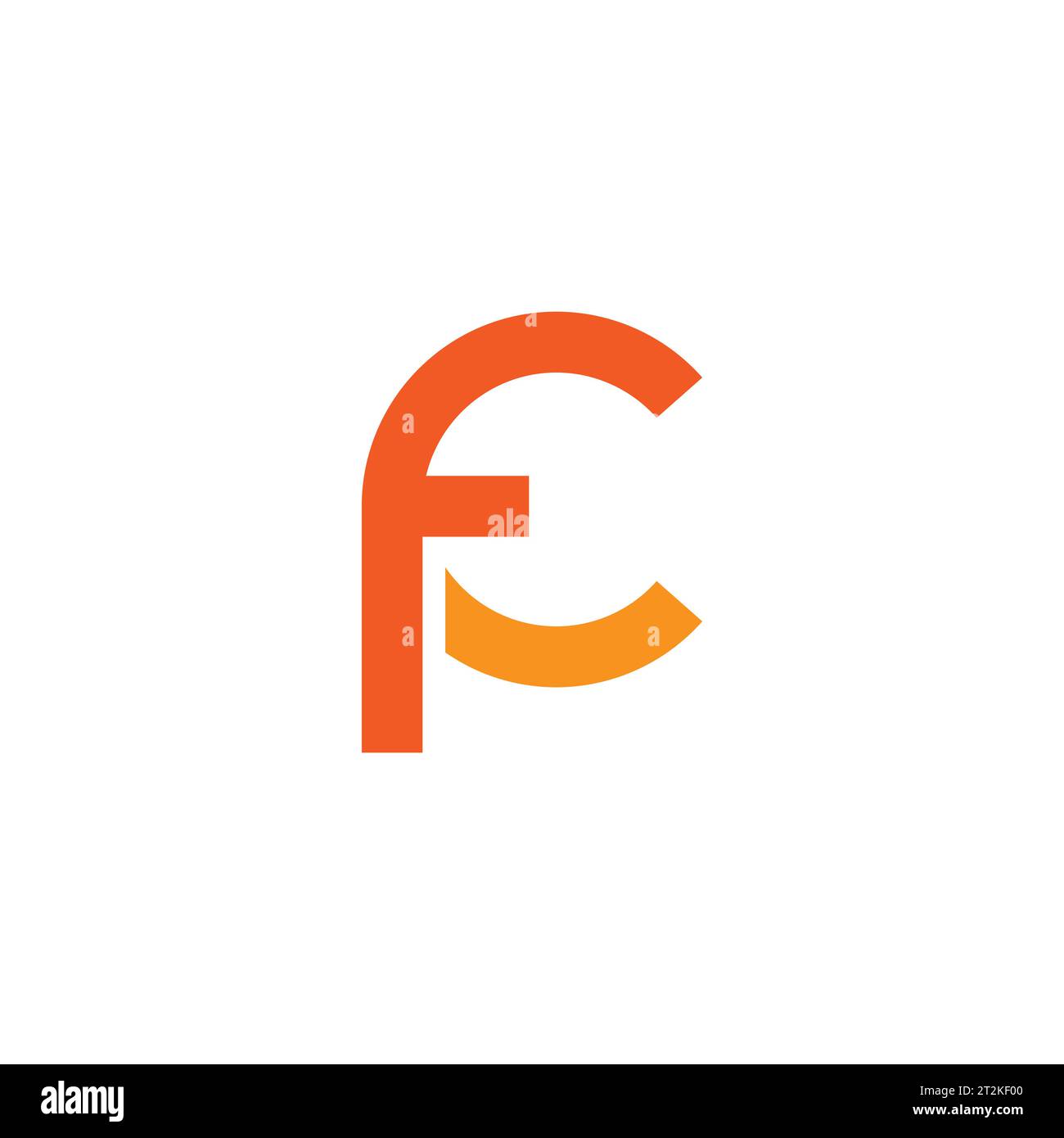FC-Logo, FC-Monogramm, ursprüngliches FC-Logo, Letter FC-Logo, Symbol, Vektor Stock Vektor
