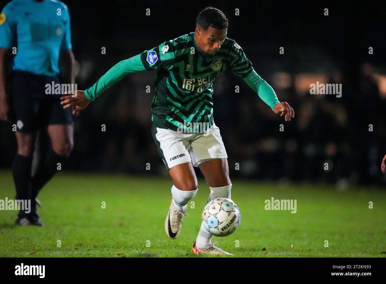 STEIN, NIEDERLANDE - 10. OKTOBER: Mouhamed Belkheir von Fortuna Sittard während des Freundschaftsspiels zwischen RKSV de STER und Fortuna Sittard im Sportkomplex 't Hetjen am 10. Oktober 2023 in Stein, Niederlande. (Foto von Orange Pictures) Stockfoto