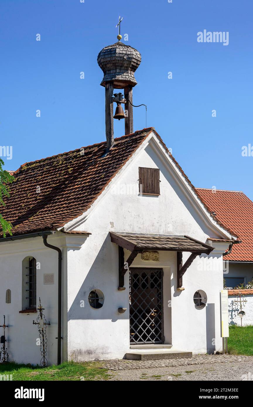 Alte Kapelle im Schwäbischen Freilichtmuseum, Illerbeuren, Schwaben, Bayern, Deutschland Stockfoto