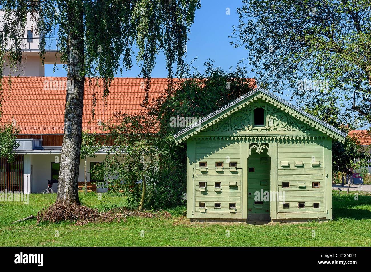 Bienenhaus im Schwäbischen Freilichtmuseum, Illerbeuren, Schwaben, Bayern, Deutschland Stockfoto