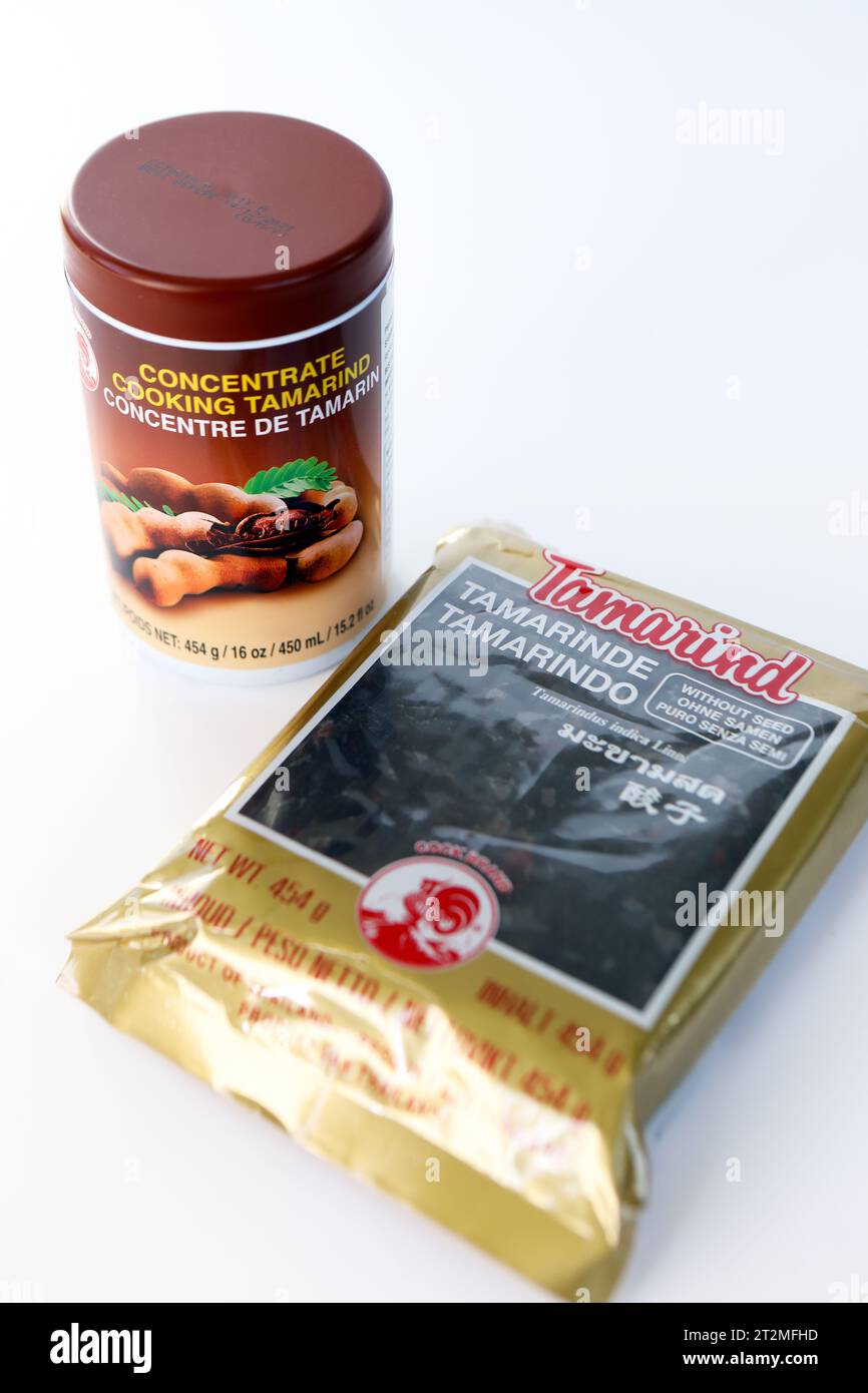 Tamarind-Konzentrat zum Kochen Stockfoto