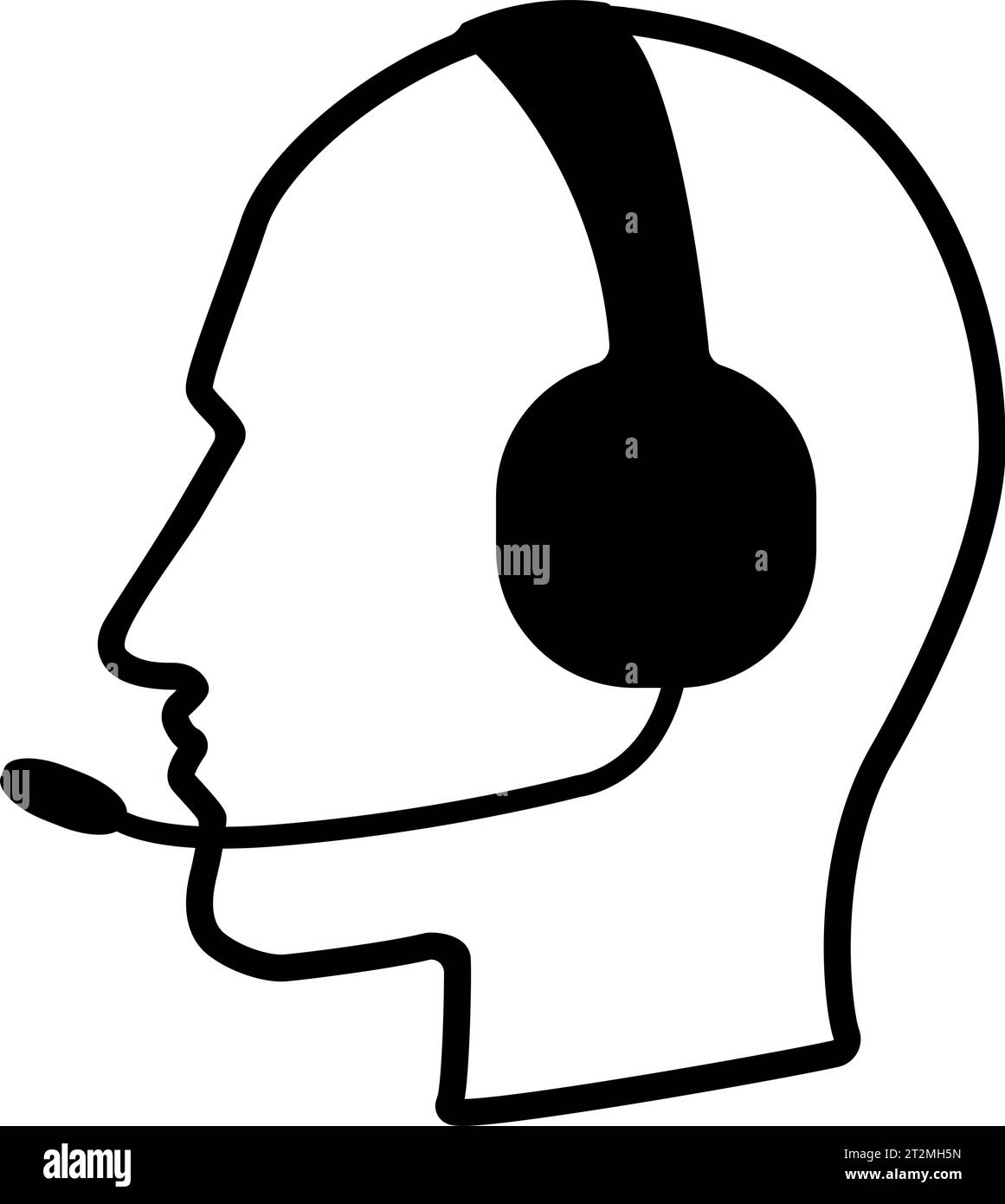 Call Center-Symbol. Hilfe, Support und Kontakt. Vektorabbildung Stock Vektor