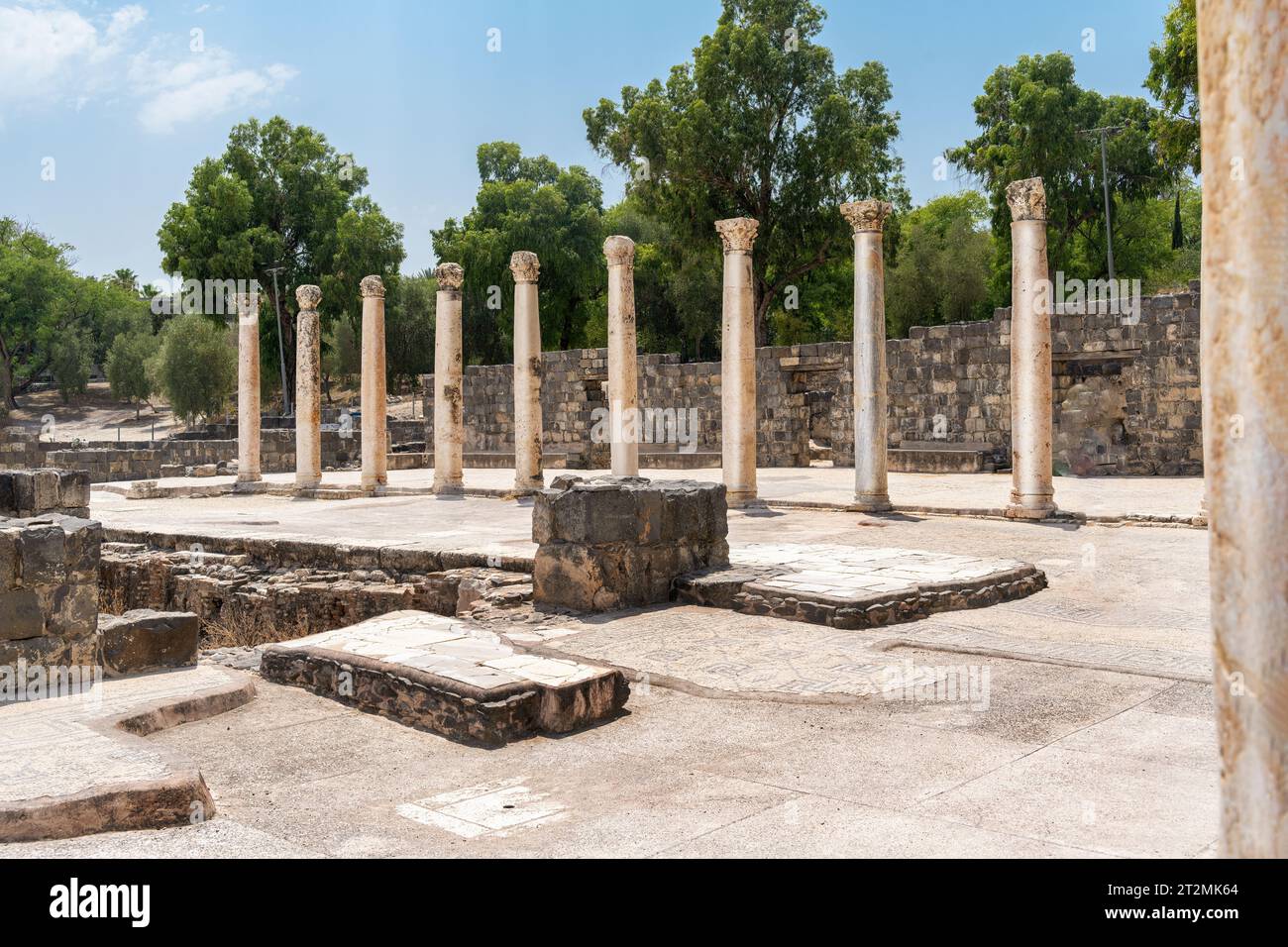 Beit Shean, Israel - 13. August 2023: Ruinen der antiken römisch-byzantinischen Stadt Scythopolis im Beit Shean Nationalpark, Israel, Naher Osten Stockfoto