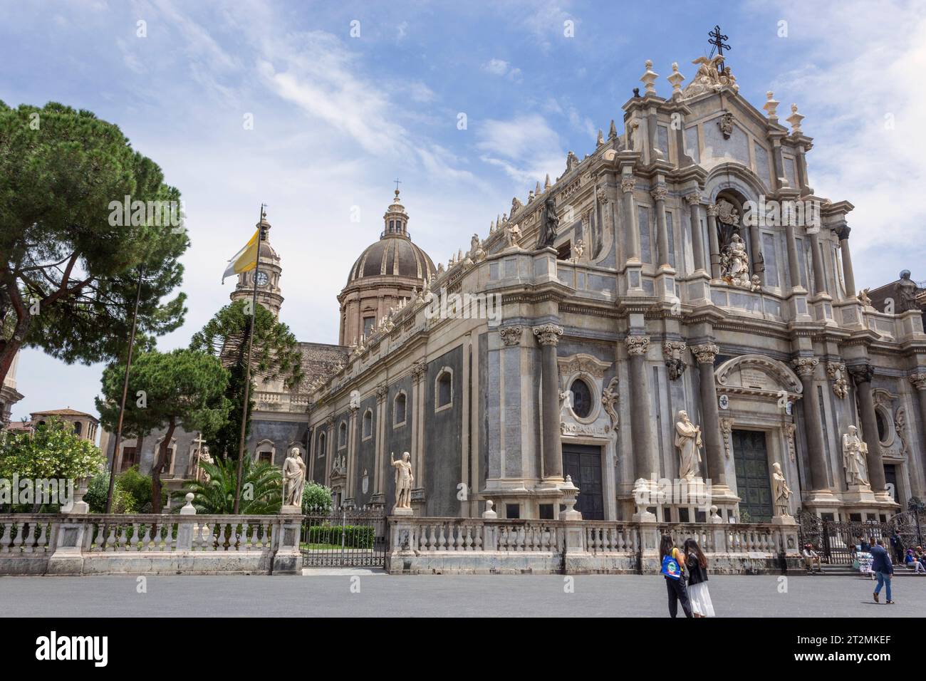 Die Metropolitan Cathedral von Saint Agatha, Catania, Sizilien, Italien. Catania gehört zum UNESCO-Weltkulturerbe Stockfoto