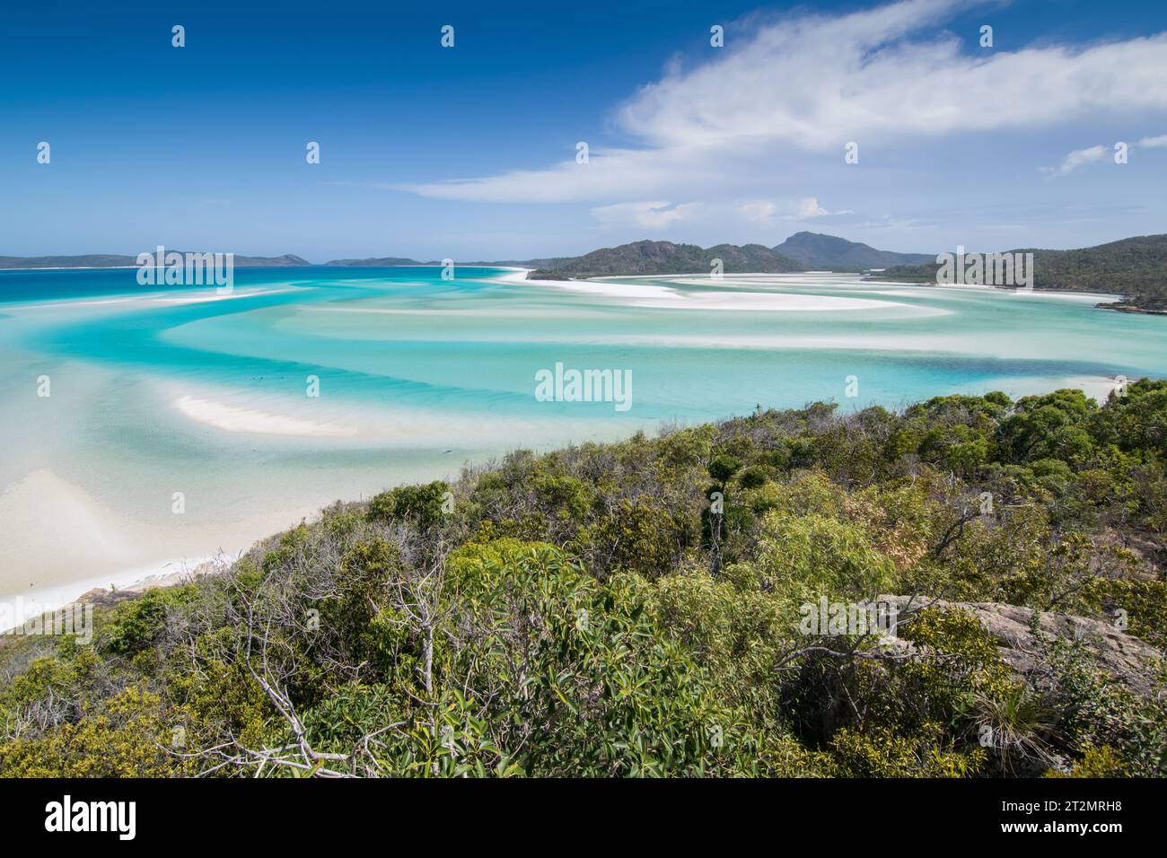 Blick aus der Vogelperspektive auf Whitehaven Beach Stockfoto