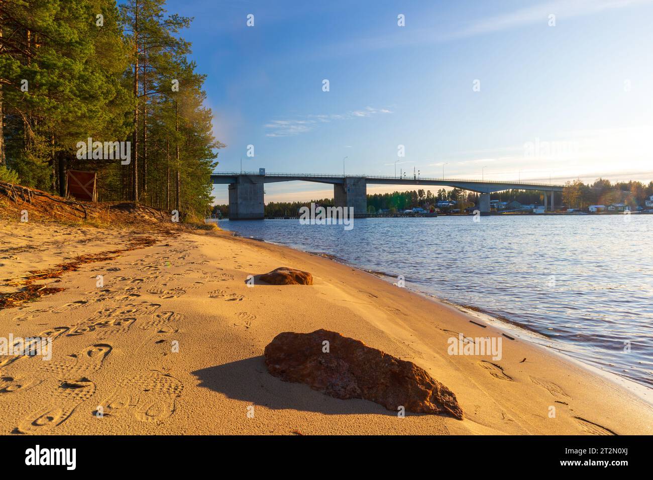 Herbstlandschaft in schweden Stockfoto