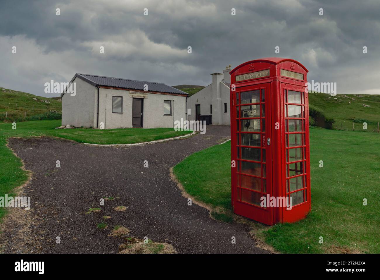 Das ehemalige Postamt von Scarista, Isle of Harris, Schottland. Stockfoto