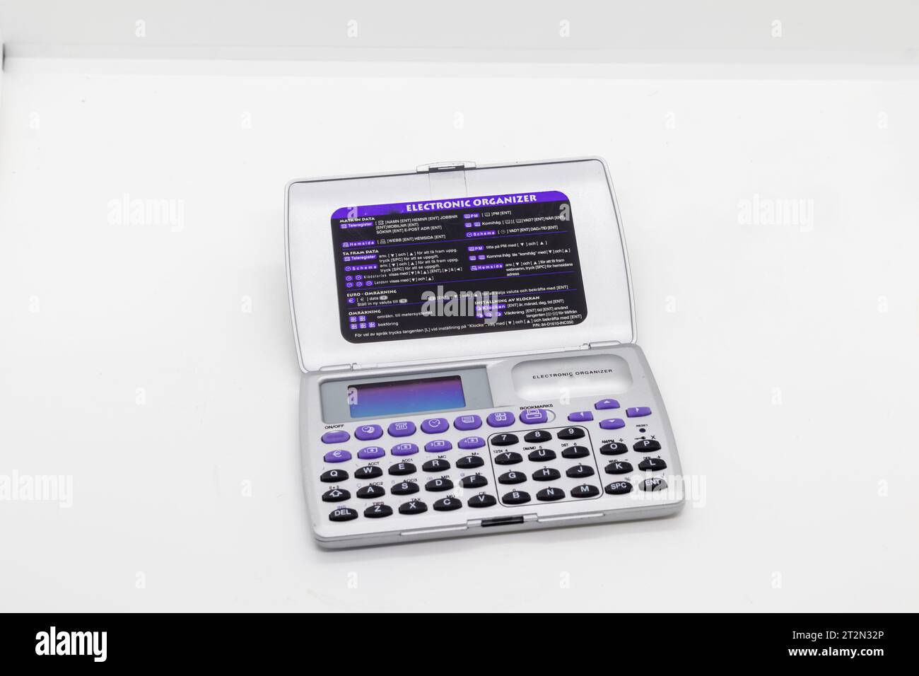 Alte Technologie isoliert auf weiß Stockfoto