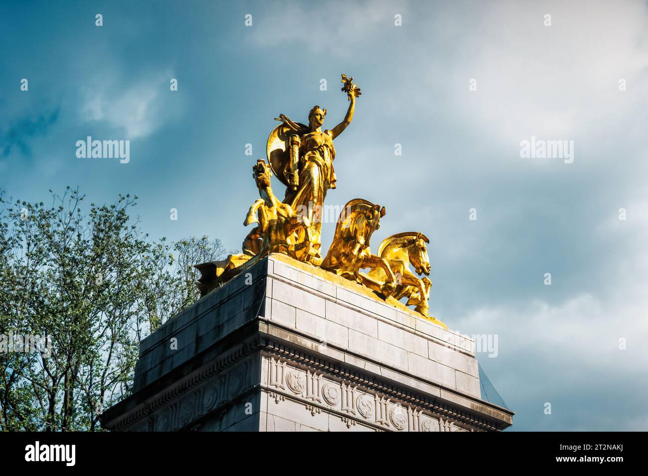 Maine National Monument im Central Park, New York City. Stockfoto
