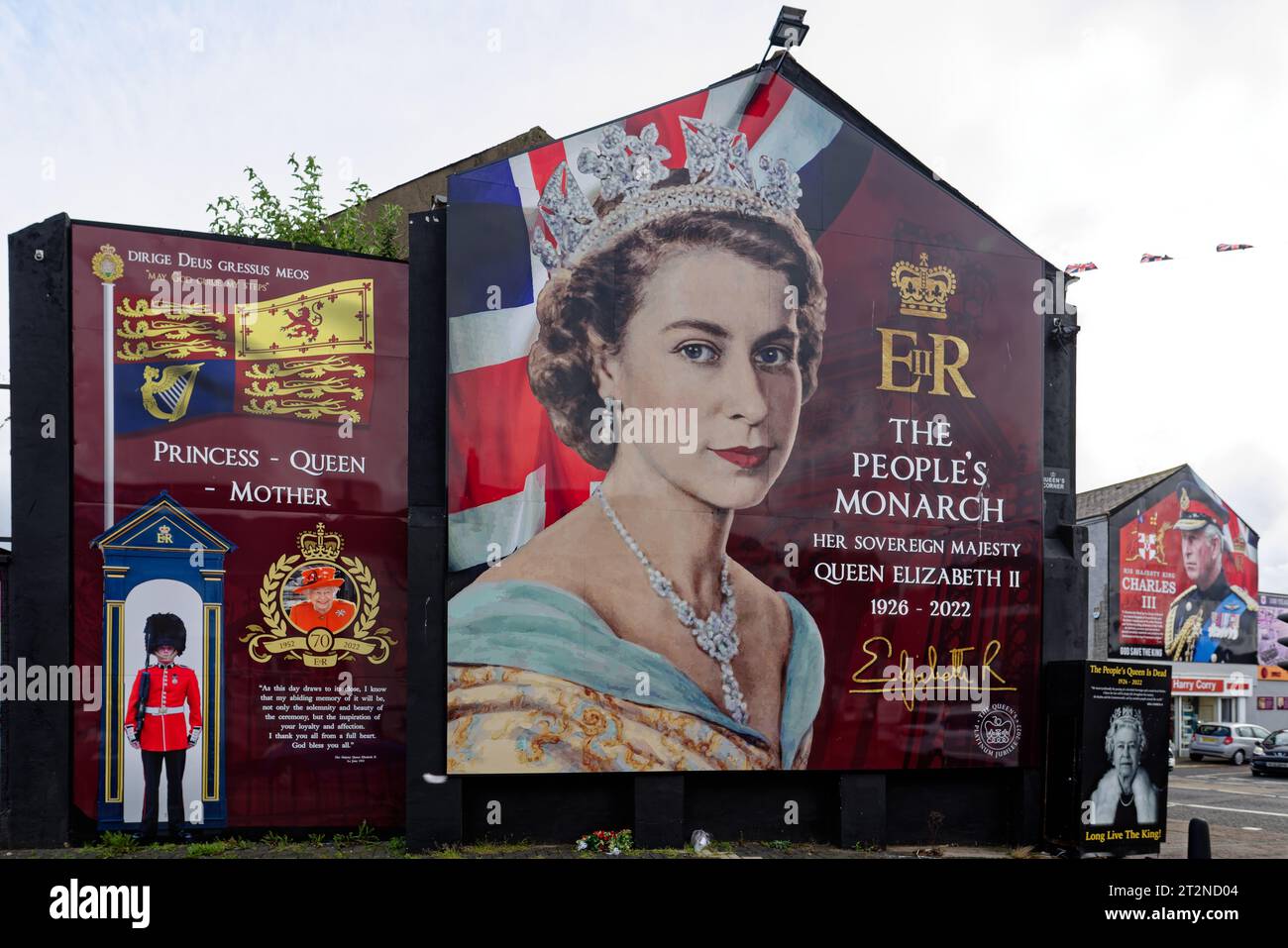 Royalist Display, Shankill Road, Belfast Stockfoto