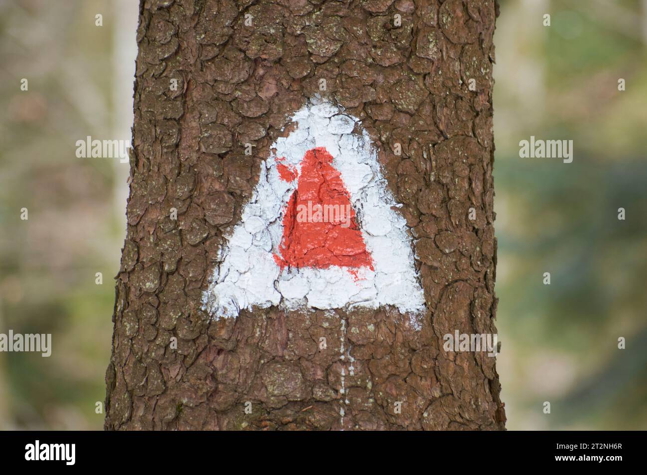 Orientierungsschilder auf Bergpfaden 1 Stockfoto