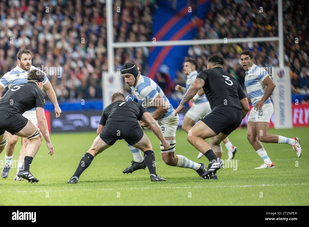 C) Denis TRASFI / MAXPPP - au Stade de France le 20-10-2023 - Demie finale de la Coupe du Monde de de Rugby homme - Argentinien - Nouvelle-Zélande - // ME Stockfoto