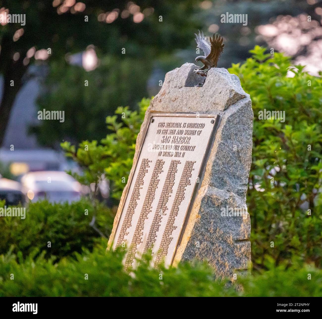 Sag Harbour World war II Memorial Stockfoto
