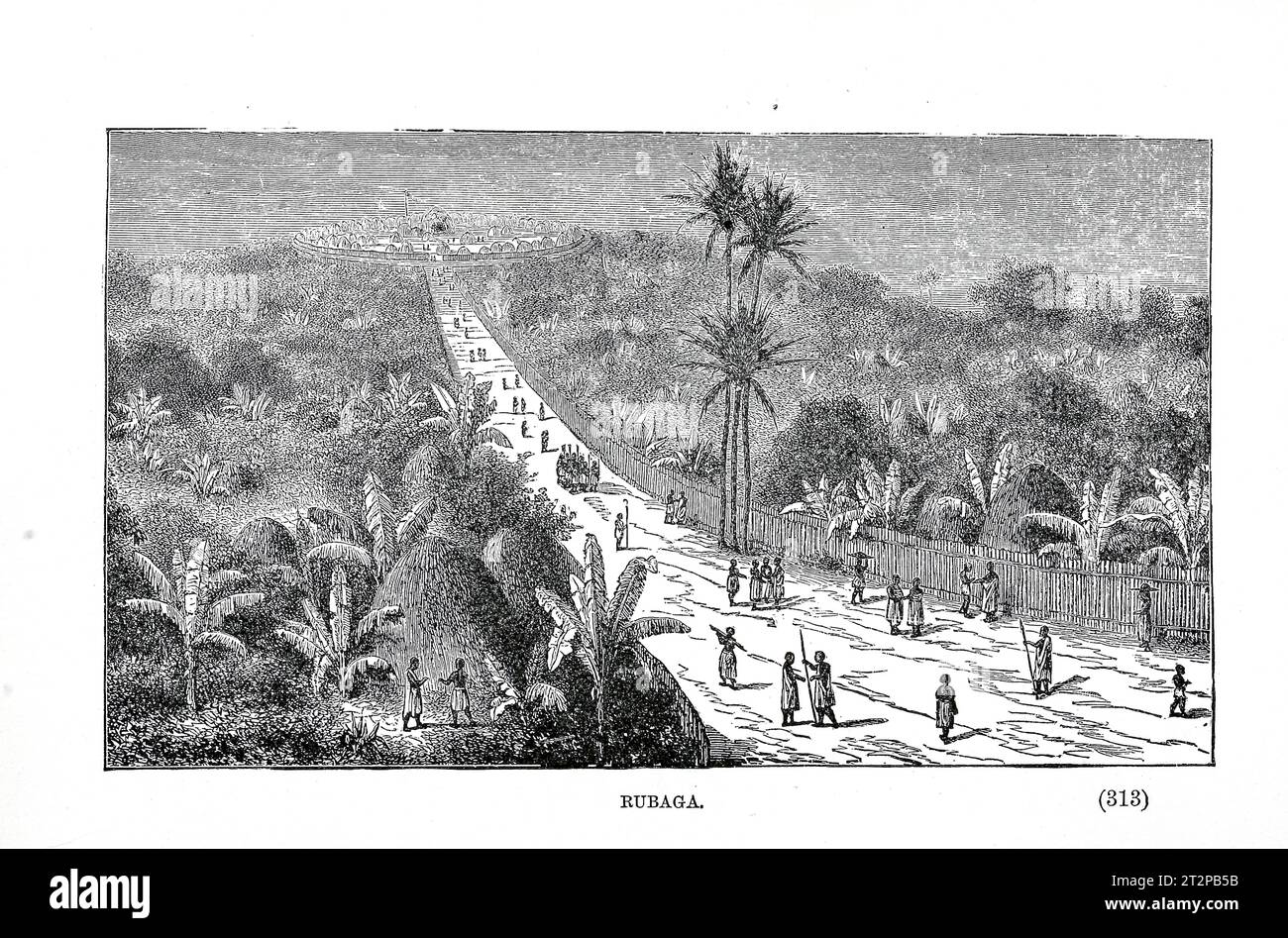 Rubaga, Lubaga, Kampala, Uganda, Illustration aus dem 19. Jahrhundert Stockfoto