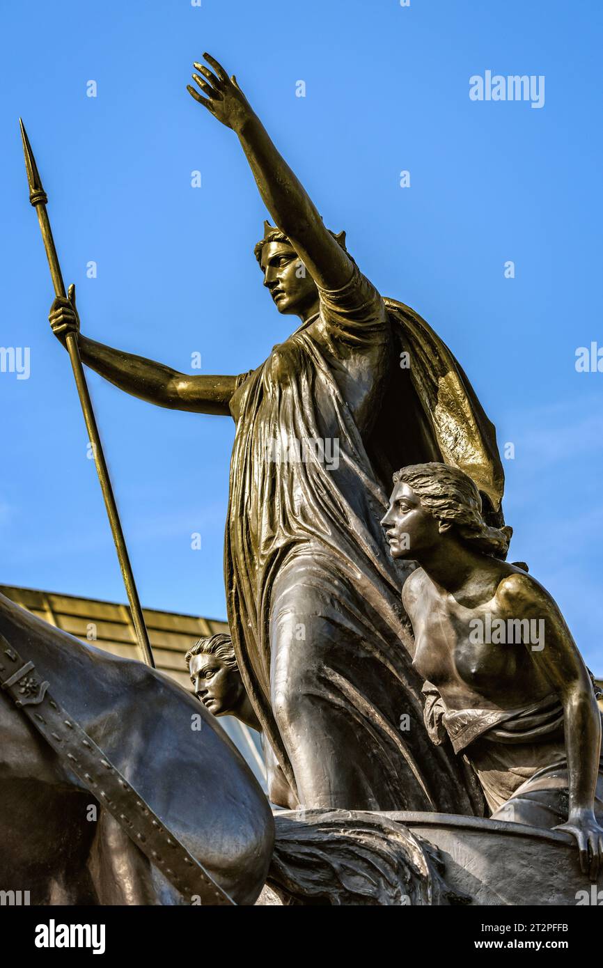 London, Großbritannien, 20. Oktober, 2015: Denkmal in Erinnerung an die Königin der Briten Stamm Iceni, der Aufstand gegen die Römer führte in AD 60-61. Stockfoto