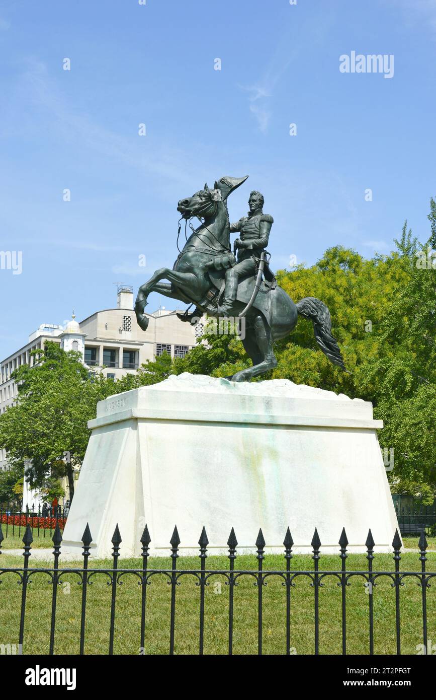 General Andrew Jackson Statue Lafayette Park Washington DC USA Stockfoto