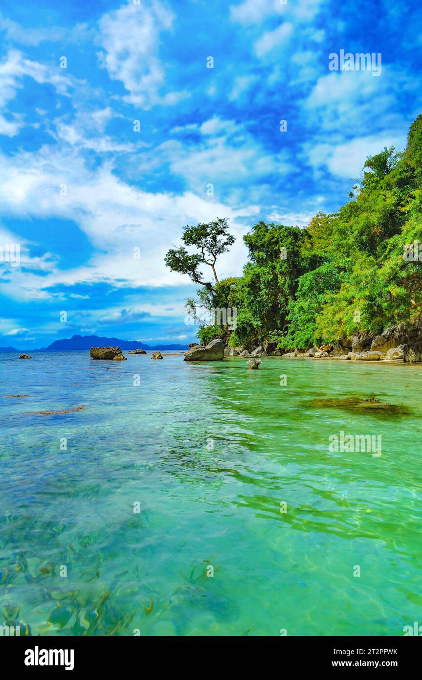 Die Küste der Insel Coron. Die Provinz Palawan. Philippinen Stockfoto