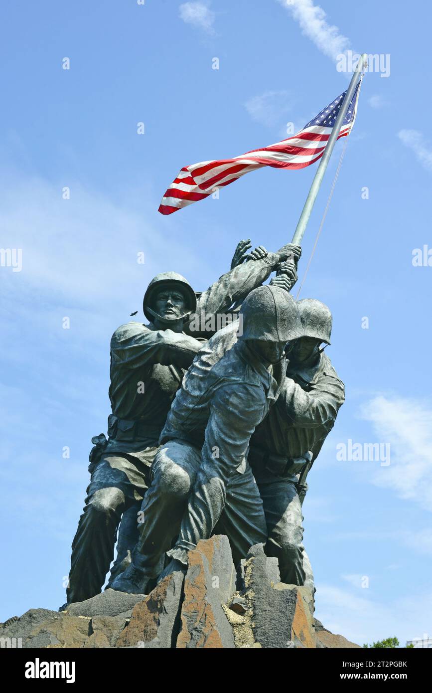 Iwo Jima Monument, Washington D.C. Das United States Marine Corps war Memorial in der Nähe von Rosslyn im Arlington County, Virginia, USA Stockfoto