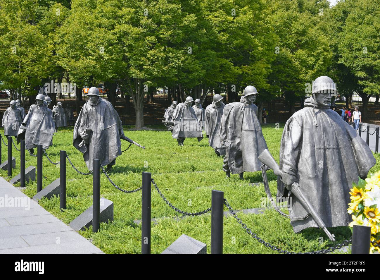Korean war Veterans Memorial, von dem Bildhauer Frank Gaylord, Washington, DC, USA. Stockfoto