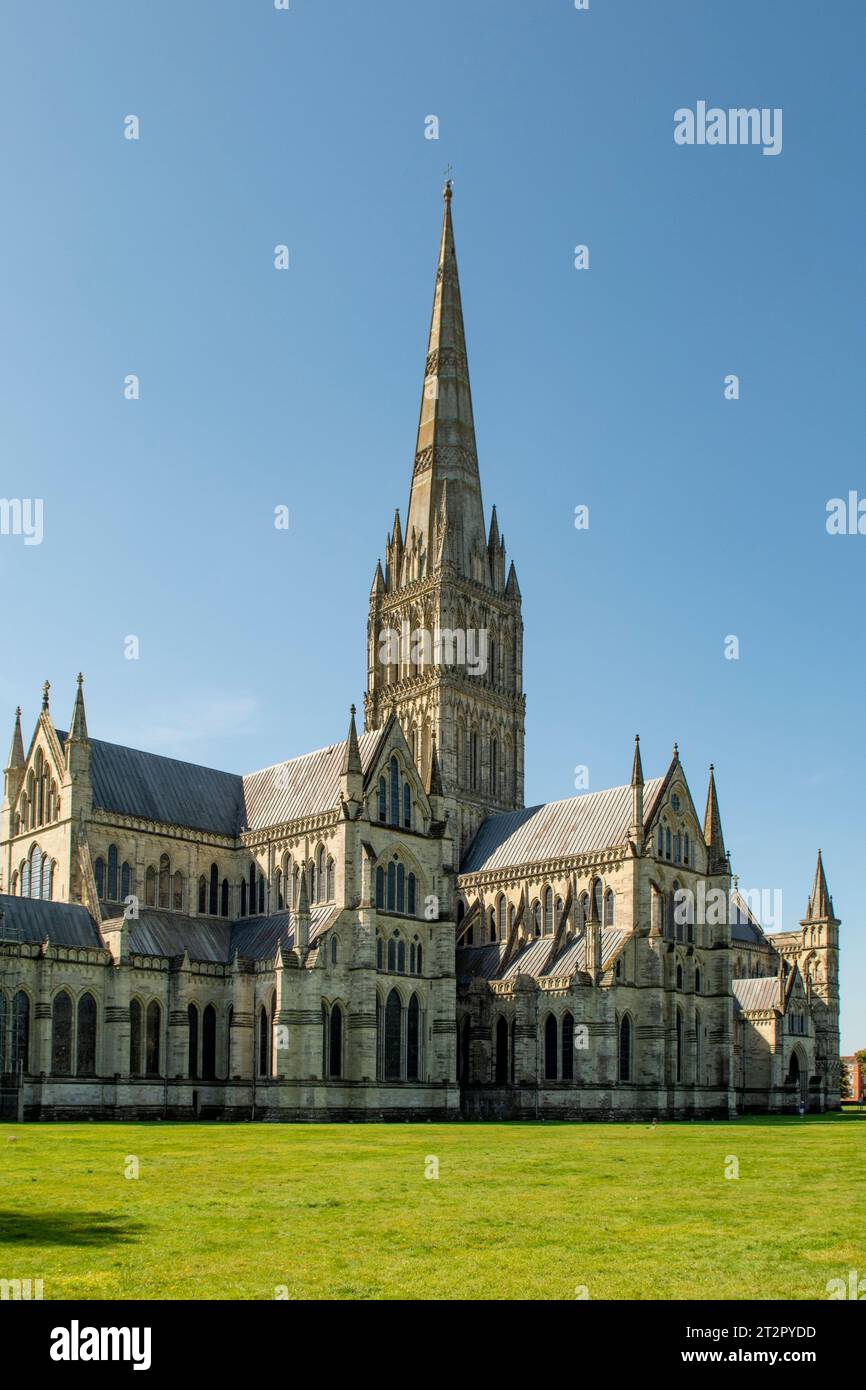 Salisbury Kathedrale, Salisbury, Wiltshire, England Stockfoto