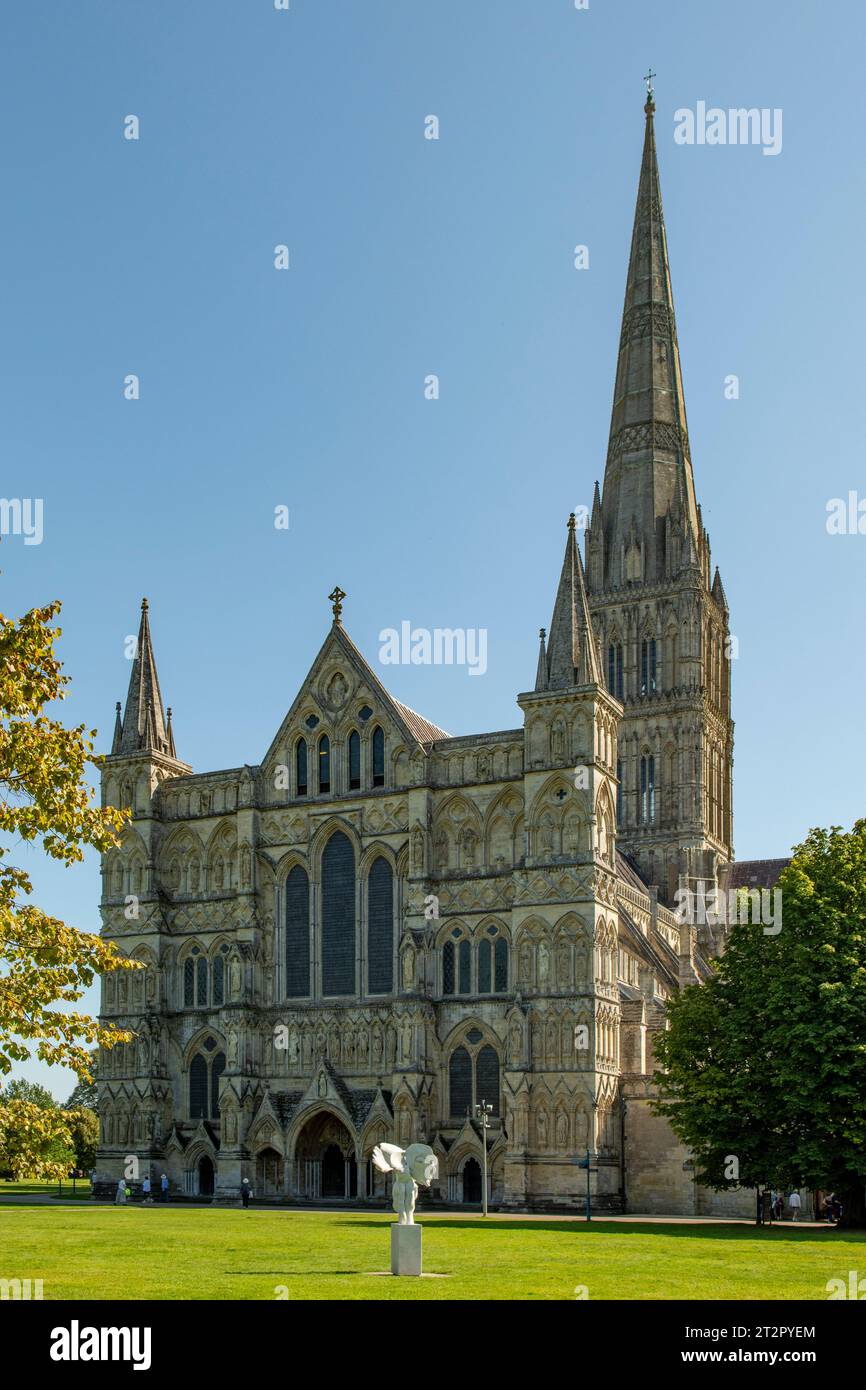 Salisbury Kathedrale, Salisbury, Wiltshire, England Stockfoto