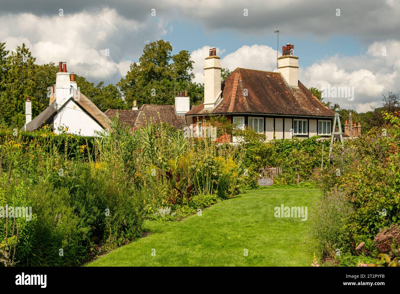 Gärten im Gilbert White's House, Alton, Hampshire Stockfoto