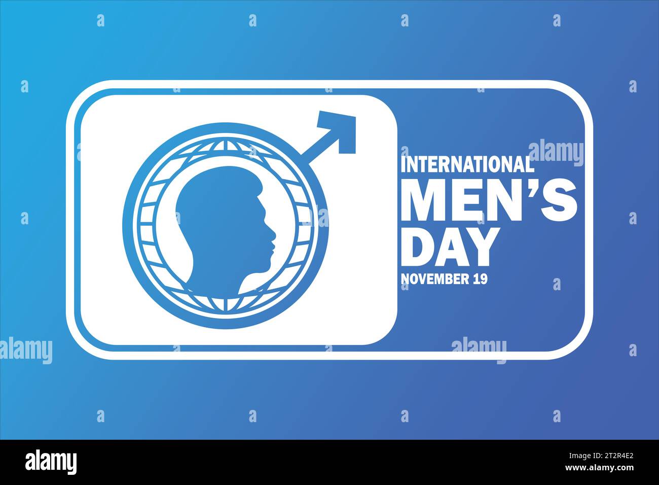 Internationaler Männertag. Vektorabbildung. November: Geeignet für Grußkarten, Poster und Banner Stock Vektor