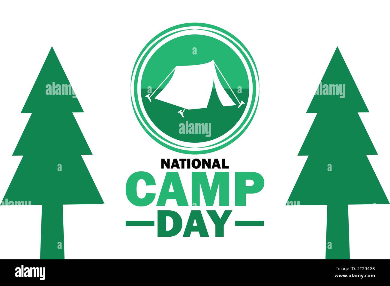 National Camp Day Vektor-Illustration. Geeignet für Grußkarten, Poster und Banner Stock Vektor